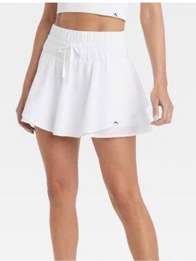 JoyLab High Rise Flowy Skort with Pockets White Size Small